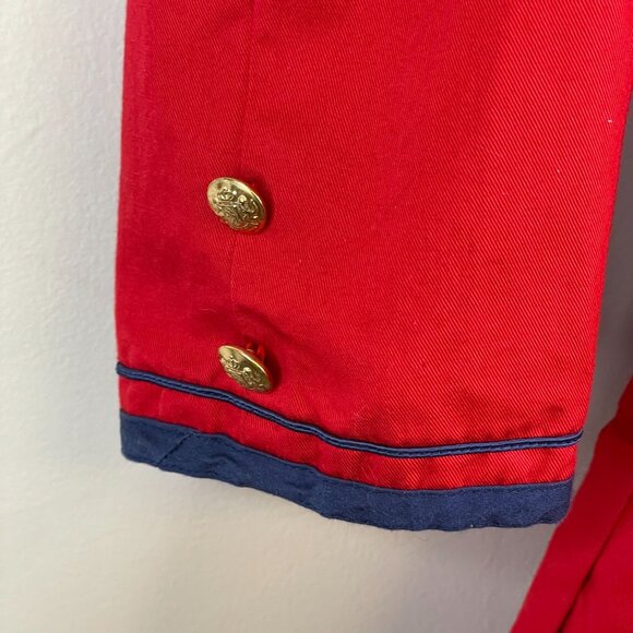 Vintage Sailor PinUp Dress 10 Petite Nautical Peplum Theater Costume Cosplay - Picture 5 of 12